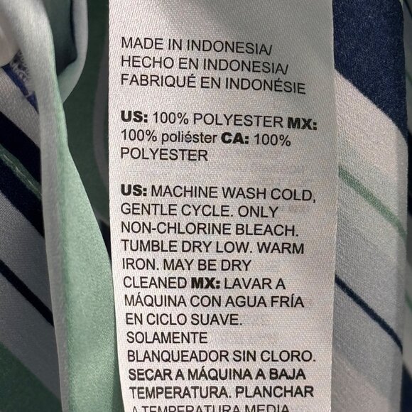 Chicos 4 Women Striped Collared Button-Up Shirt Size 2x plus short sleeve satin - Picture 4 of 15